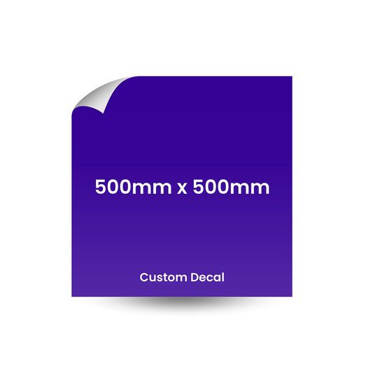 500mm x 500mm Custom Decal