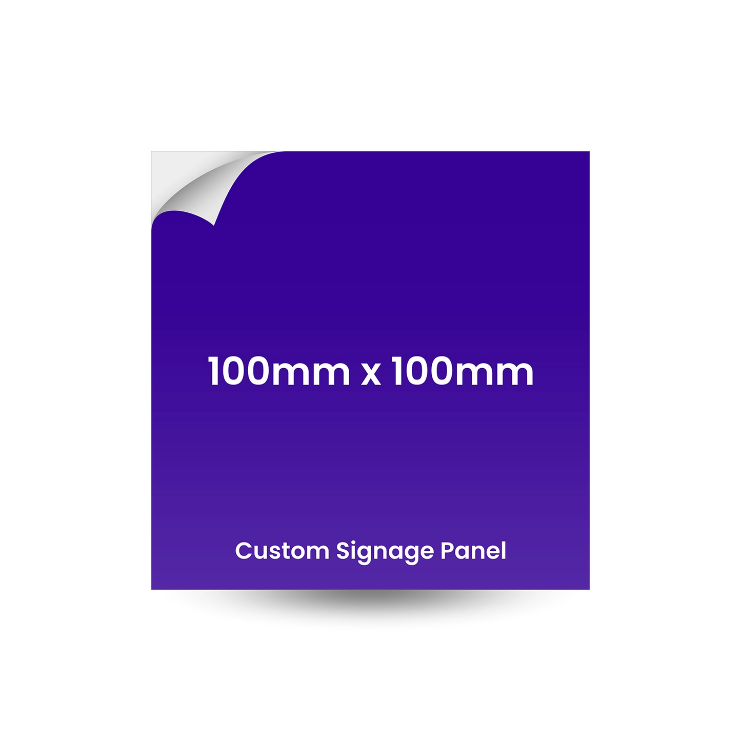 100mm x 100mm Custom Signage Panel
