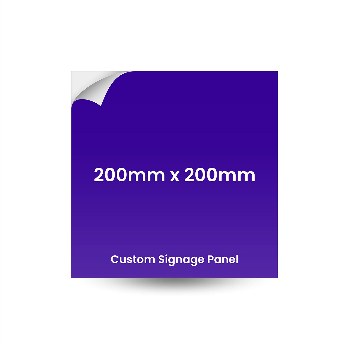 200mm x 200mm Custom Signage Panel