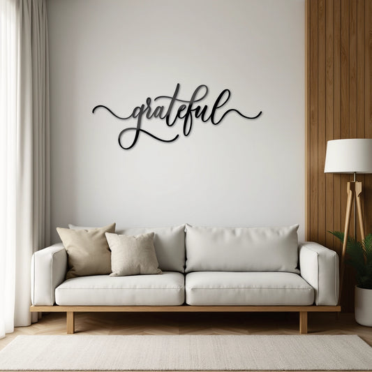 "Grateful" Acrylic Cutout Wall Art