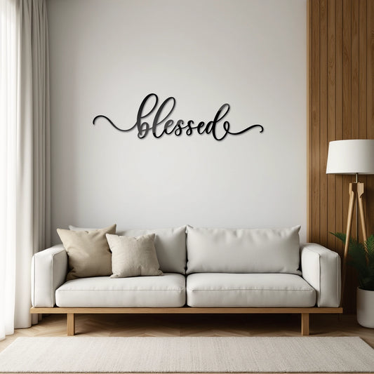 "Blessed" Acrylic Cutout Wall Art