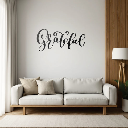 "Grateful" Wall Decal (Bold Design)