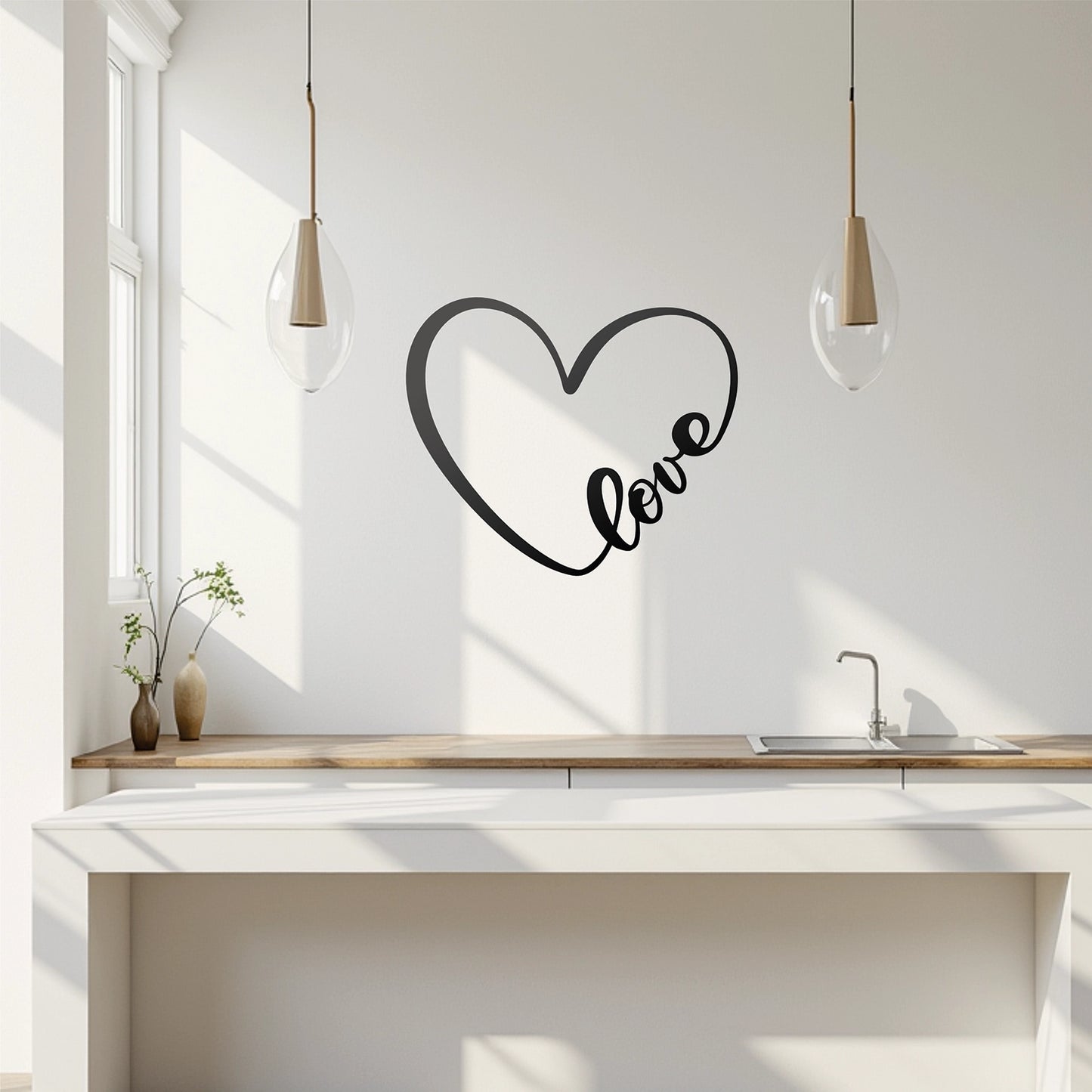 "Love" Wall Decal (Heart Design)