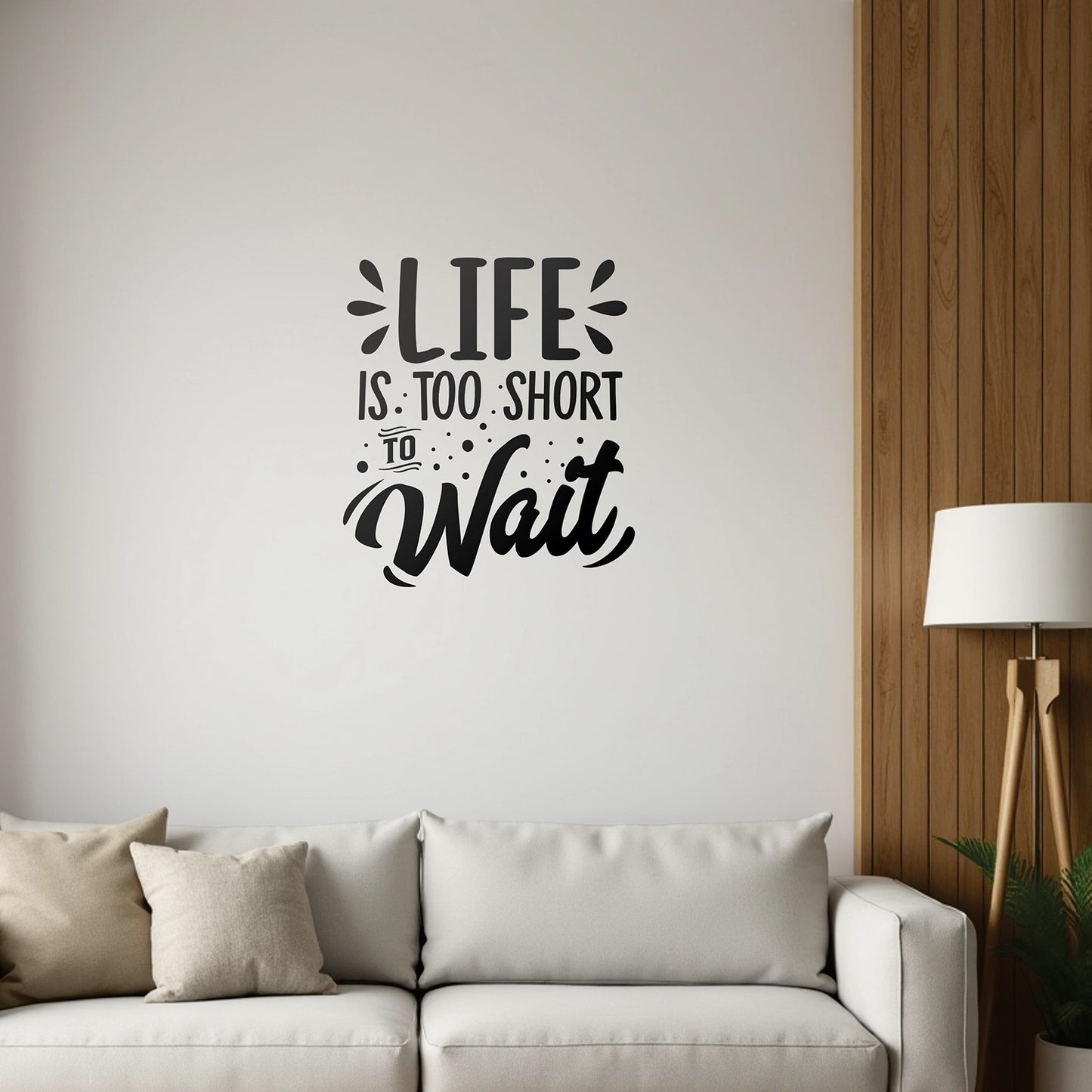 "Life Is Short" Motivational Wall Decal