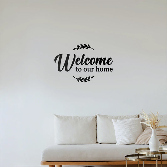 "Welcome to our Home" Wall Decal (Cicular Design)