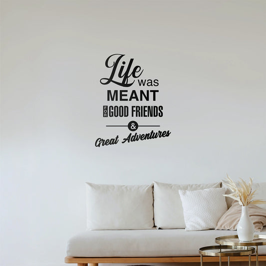 "Friends & Adventures" Motivational Wall Decal