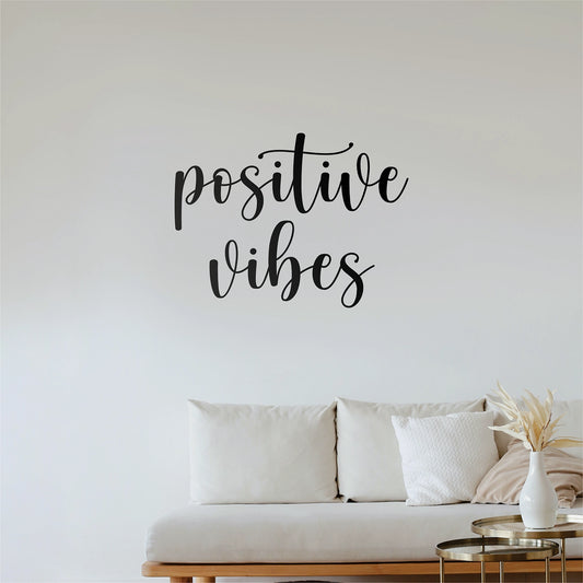 "Positive Vibes" Motivational Wall Decal