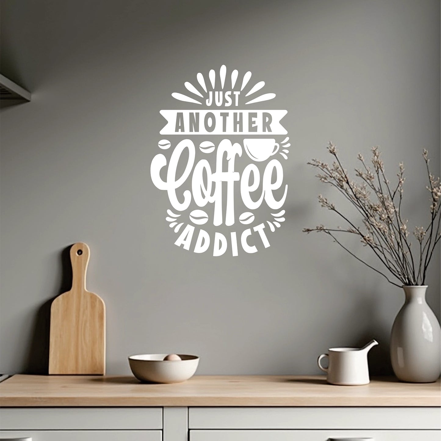 "Coffee Addict" Wall Decal