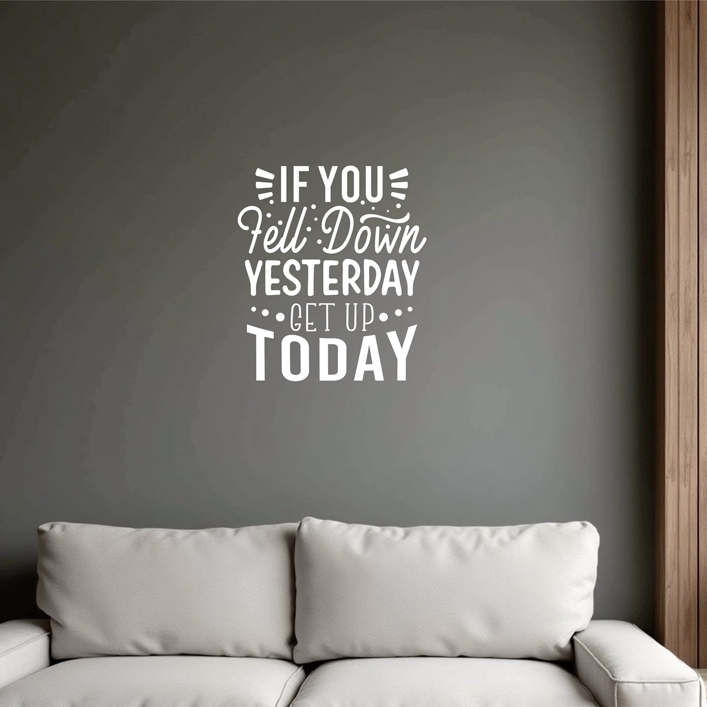 "Get Up Today" Motivational Wall Decal