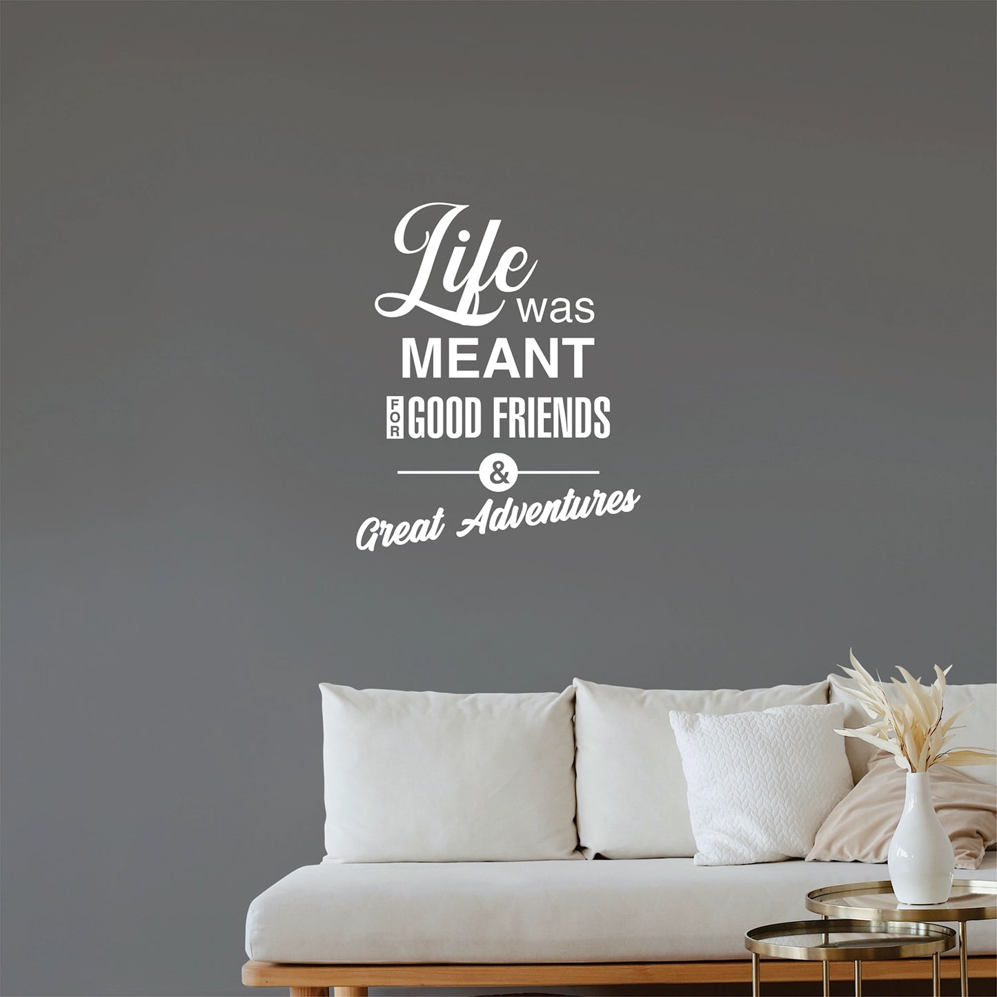 "Friends & Adventures" Motivational Wall Decal
