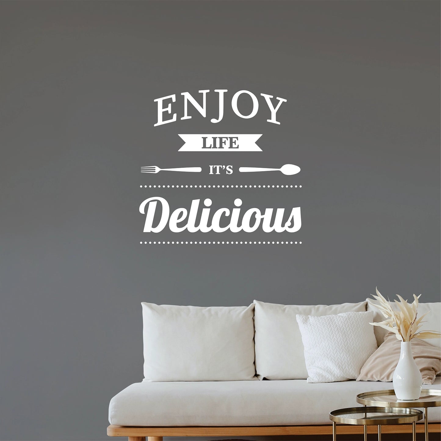 "Life is Delicious" Motivational Wall Decal