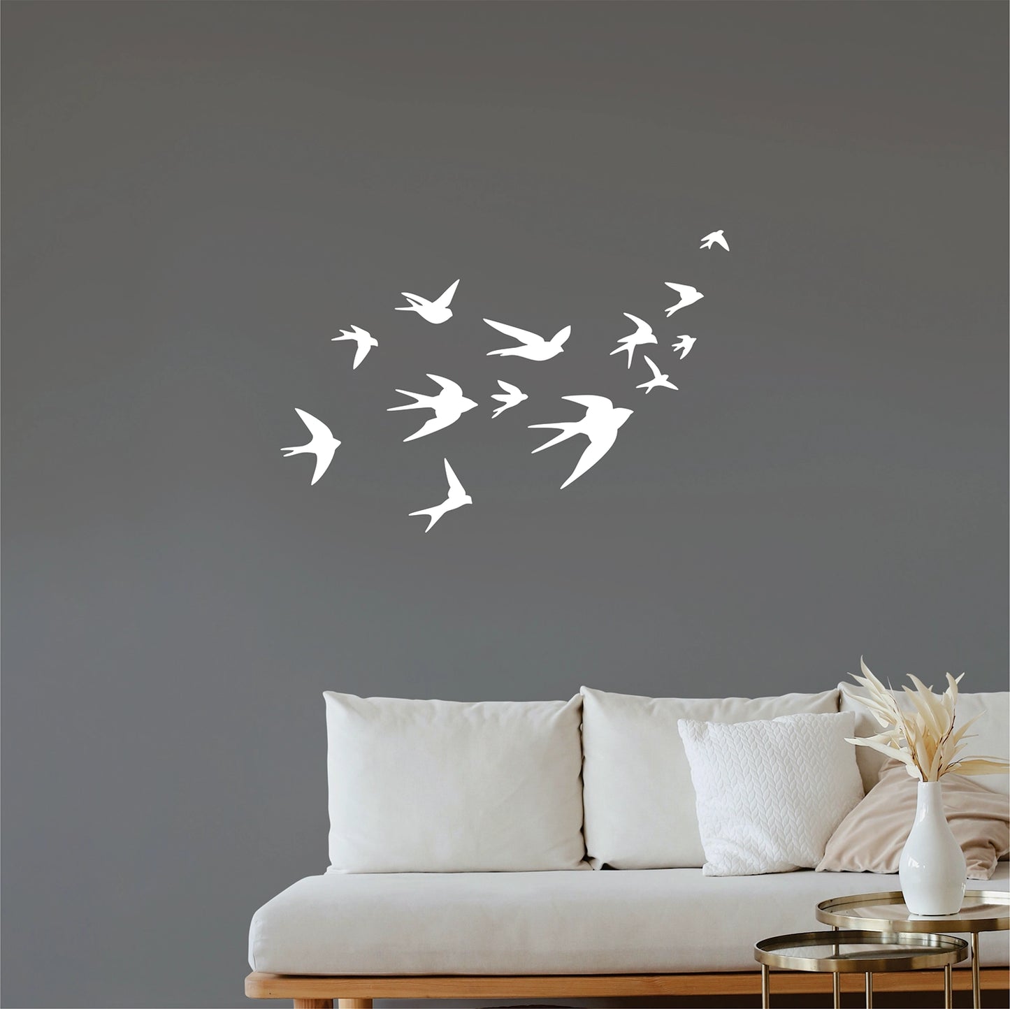 "Flock of Birds Silhouettes" Wall Decal (Classic Design)
