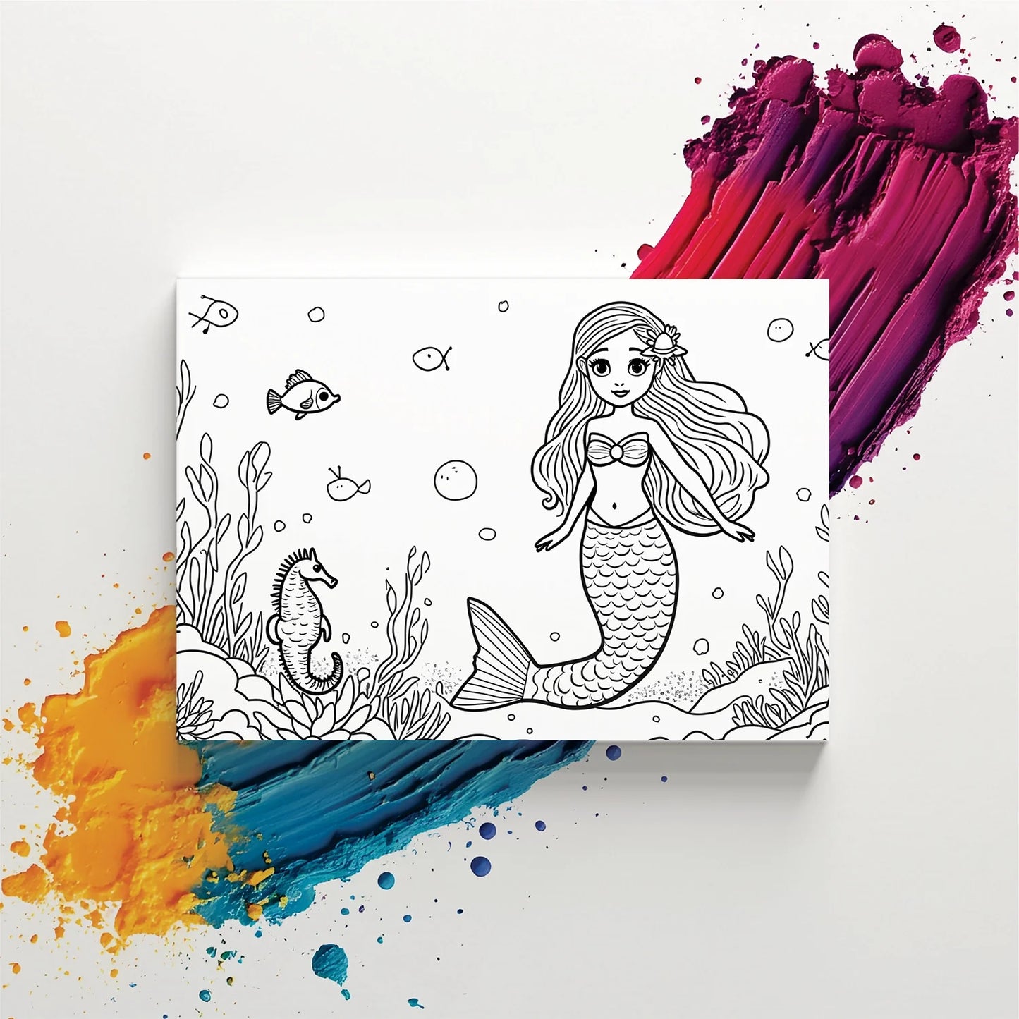 "Underwater Mermaid" Kids Painter Canvas