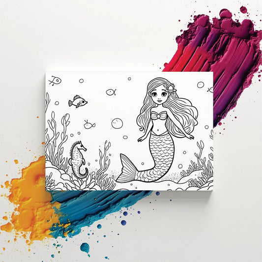 "Underwater Mermaid" Kids Painter Canvas