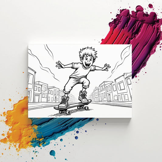 "Skateboarder" Kids Painter Canvas