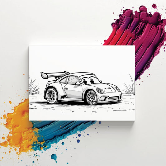 "Racecar Character" Kids Painter Canvas