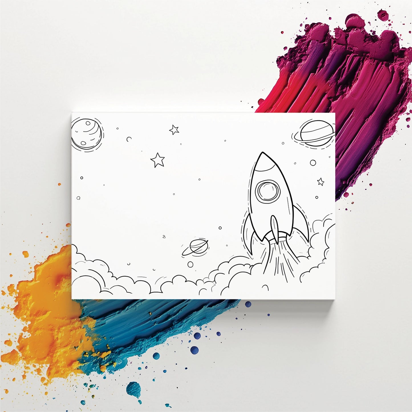 "Space Rocket" Kids Painter Canvas