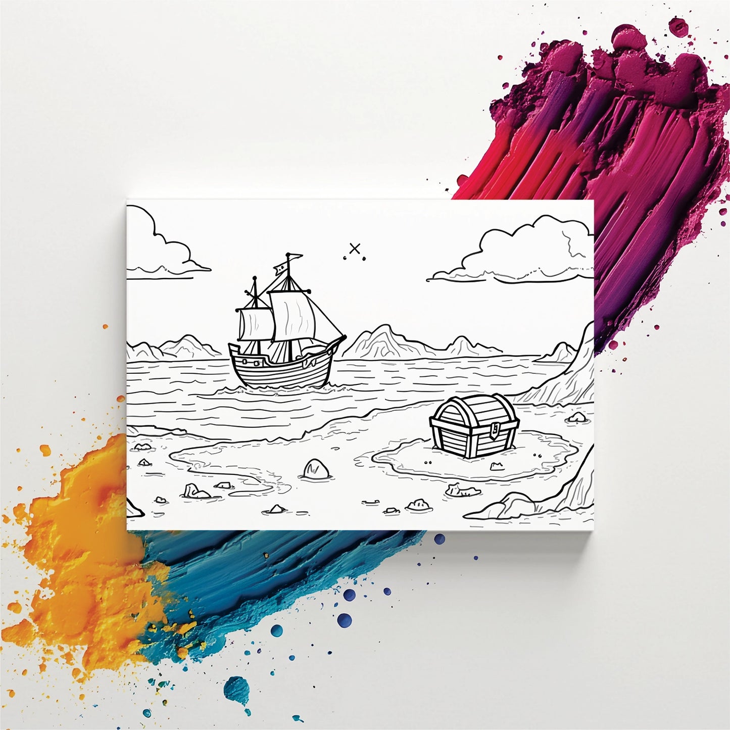 "Pirate Treasure" Kids Painter Canvas