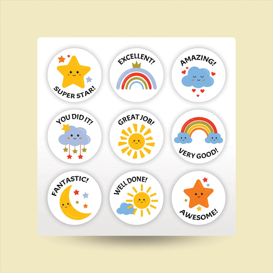 "Rewards" Kids Sticker Packs (Blue Design)