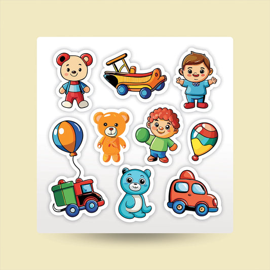 "Toys" Kids Sticker Packs