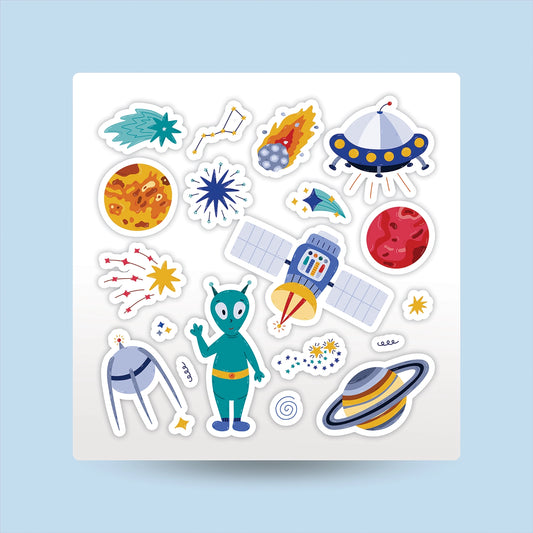 "Space Theme" Kids Sticker Packs