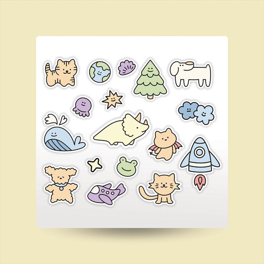 "Outdoor" Kids Sticker Packs (Bubble Design)