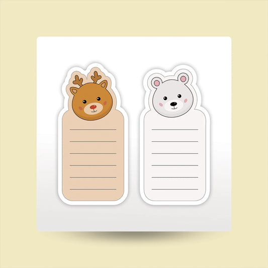 "Reindeer Bear" Kids Writing Pad Sticker