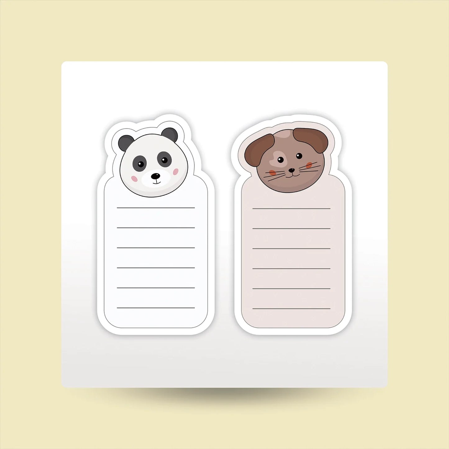 "Panda Dog" Kids Writing Pad Sticker