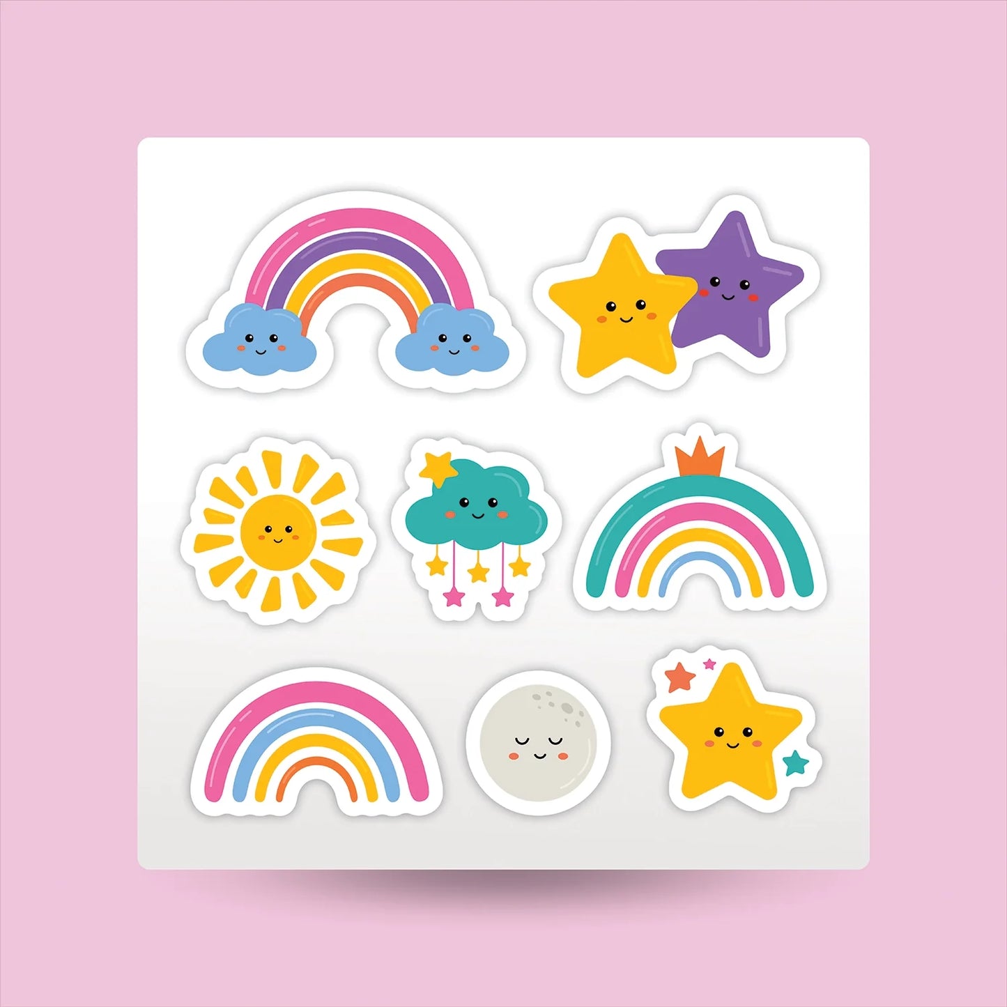 "Rainbows & Stars" Kids Sticker Packs