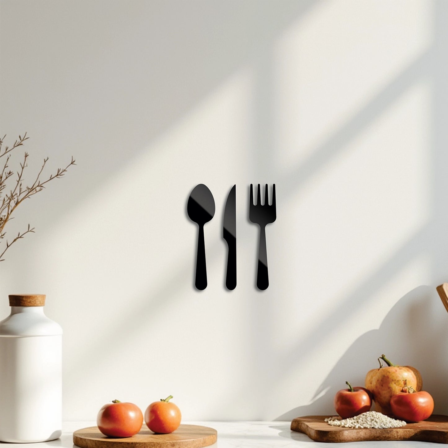 "Cutlery" Acrylic Cutout Wall Art (3 Piece Design)