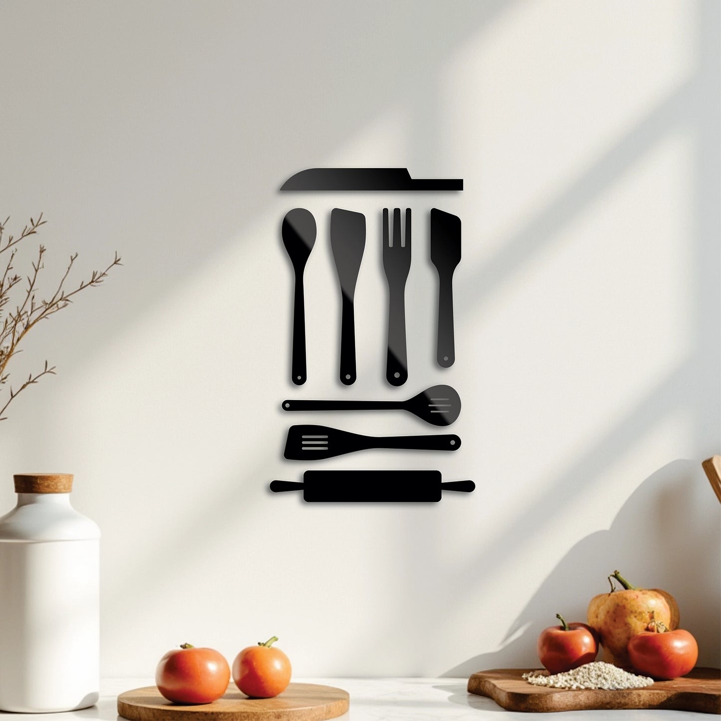 "Cutlery" Acrylic Cutout Wall Art (8 Piece Design)