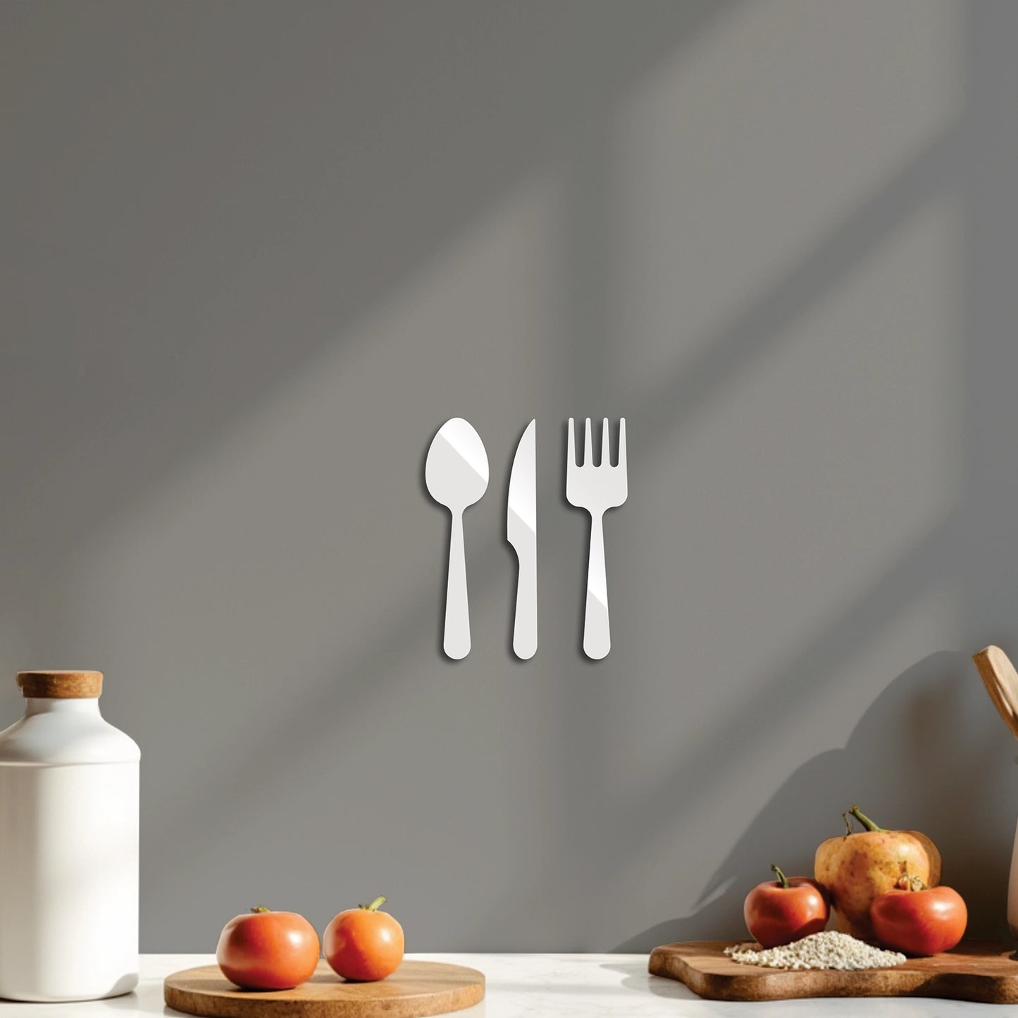 "Cutlery" Acrylic Cutout Wall Art (3 Piece Design)