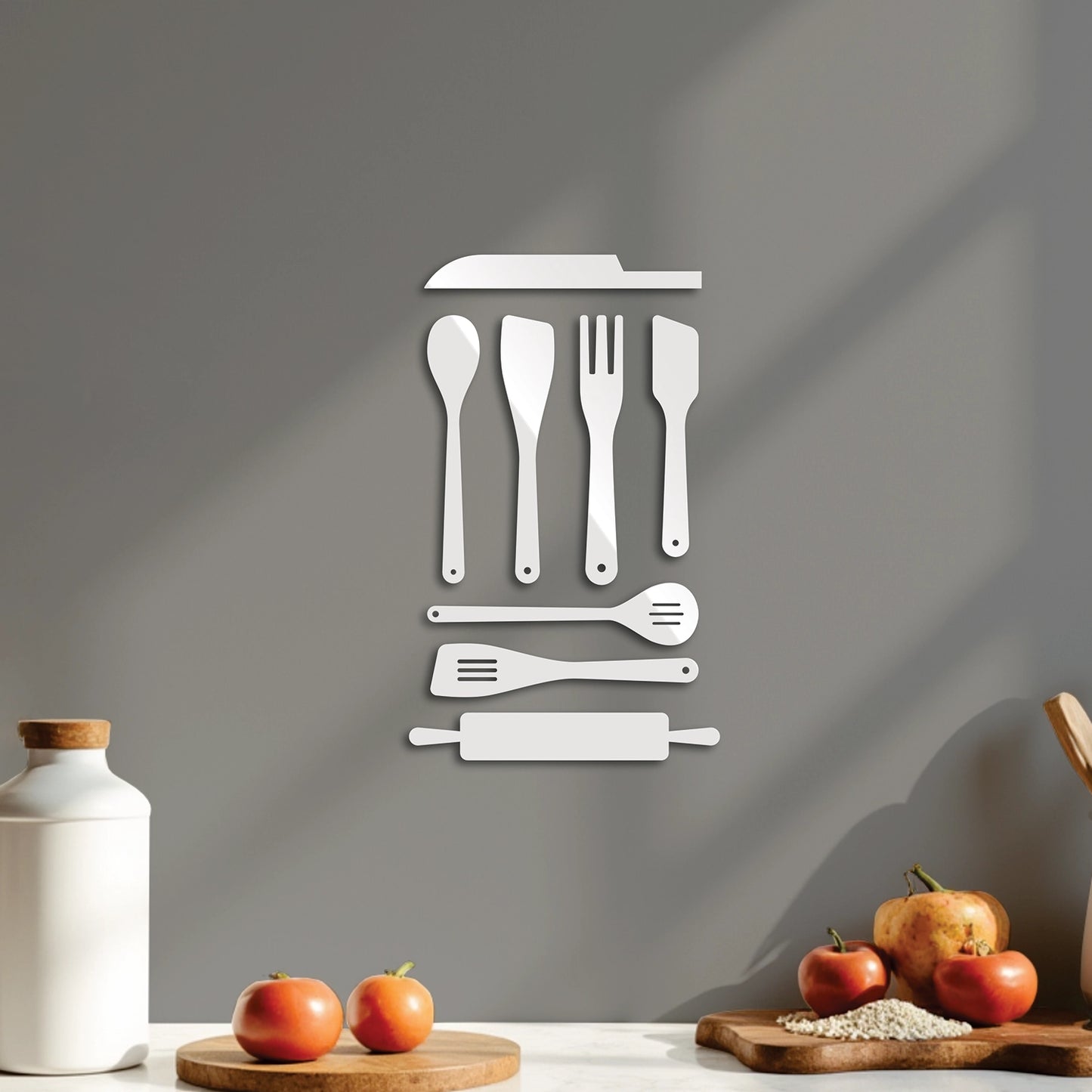 "Cutlery" Acrylic Cutout Wall Art (8 Piece Design)