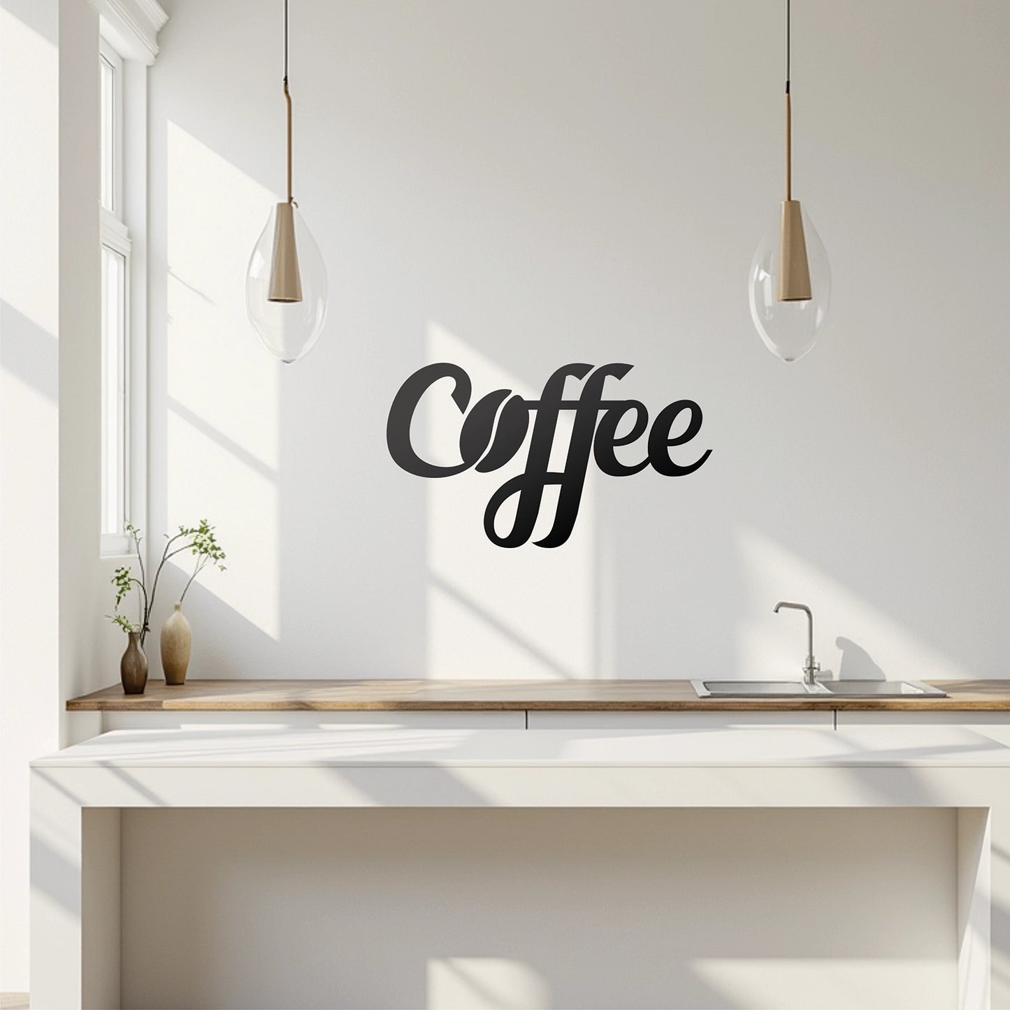"Coffee" Wall Decal (Bean Design)