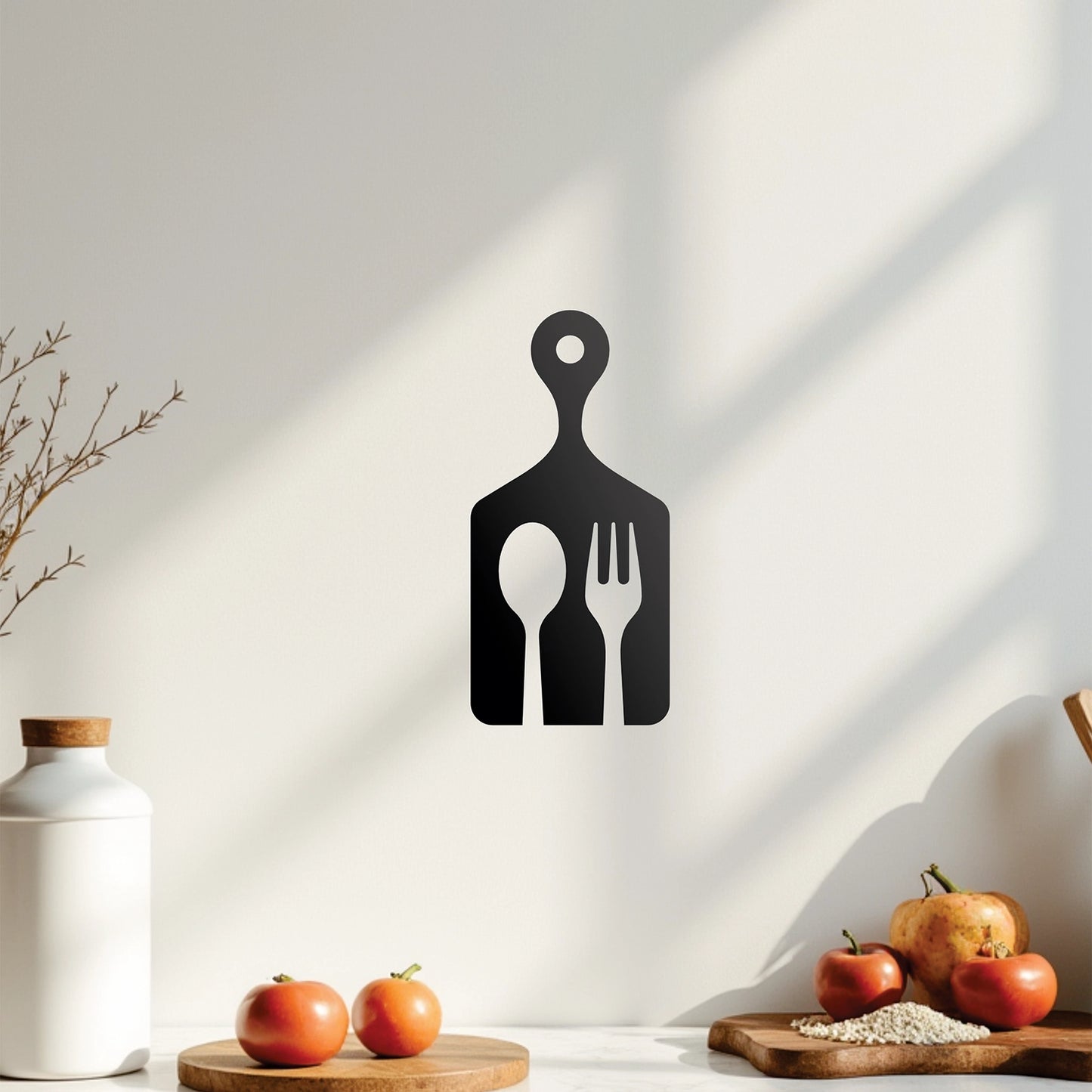 "Cutting Board Cutlery" Wall Decal