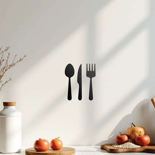 "Cutlery" Wall Decal (3 Piece Design)