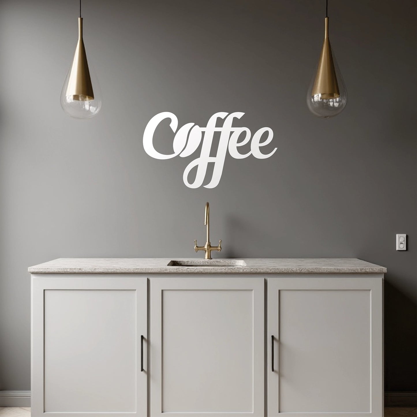 "Coffee" Wall Decal (Bean Design)