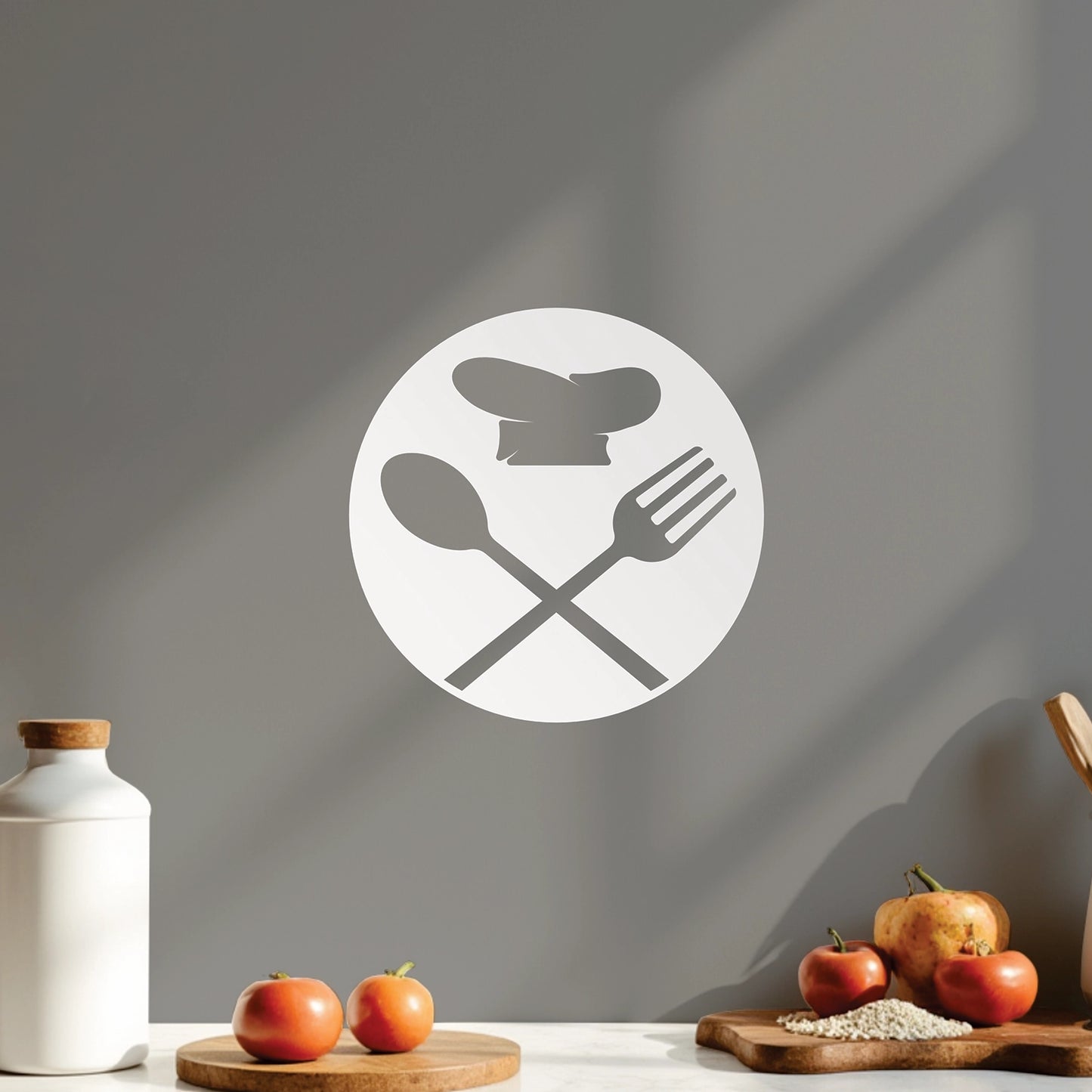 "Chef Cutlery" Wall Decal (Cicular Design)