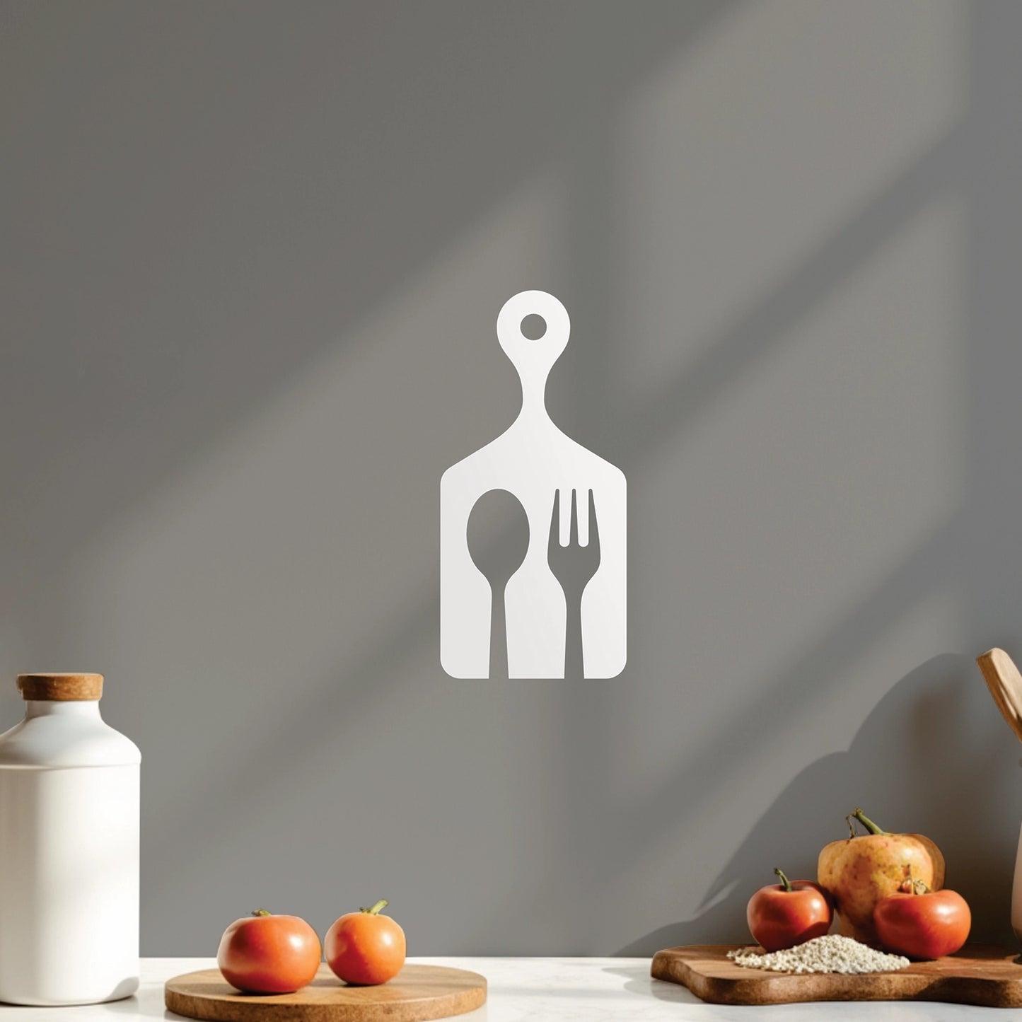 "Cutting Board Cutlery" Wall Decal
