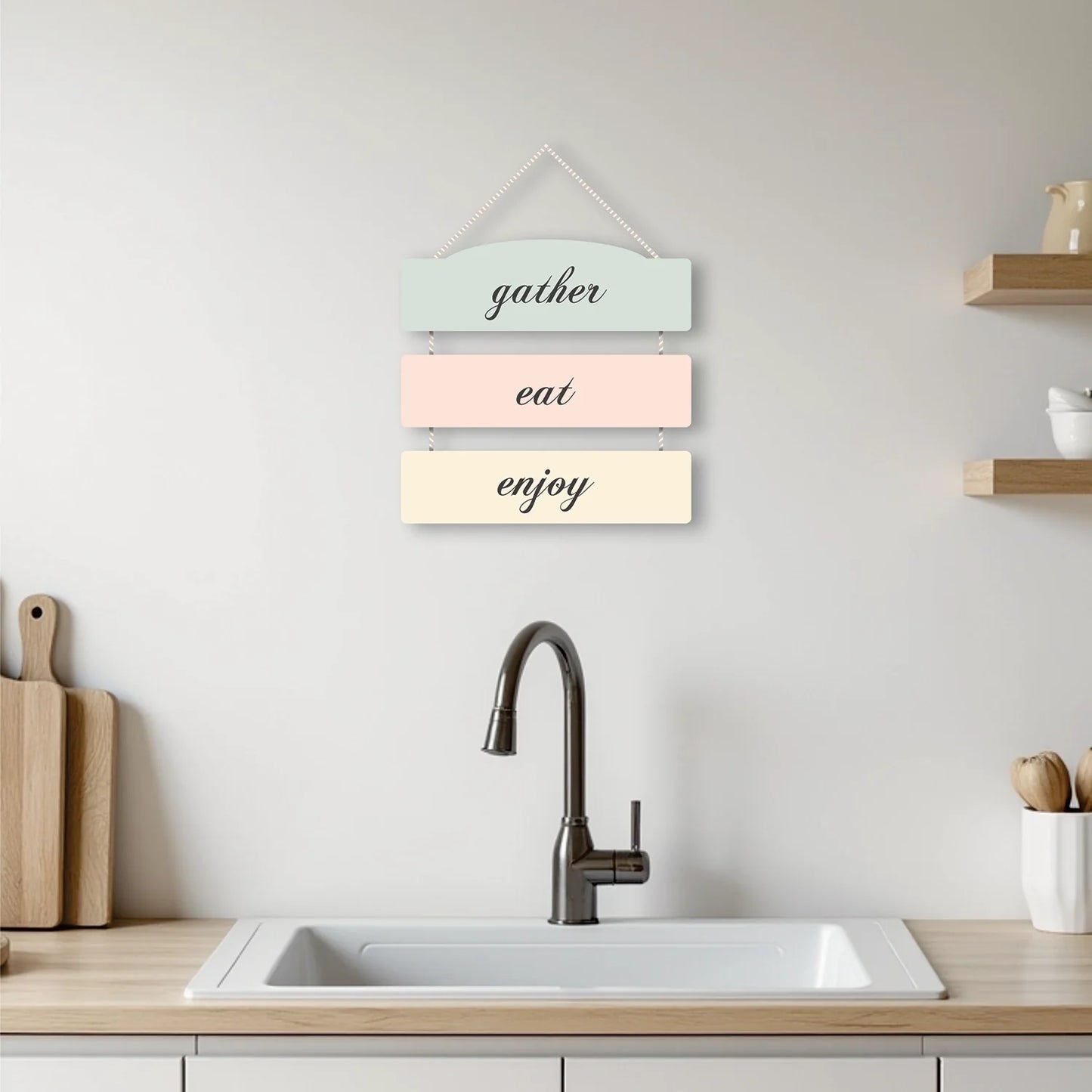 "Gather Eat Enjoy" Wall Panels