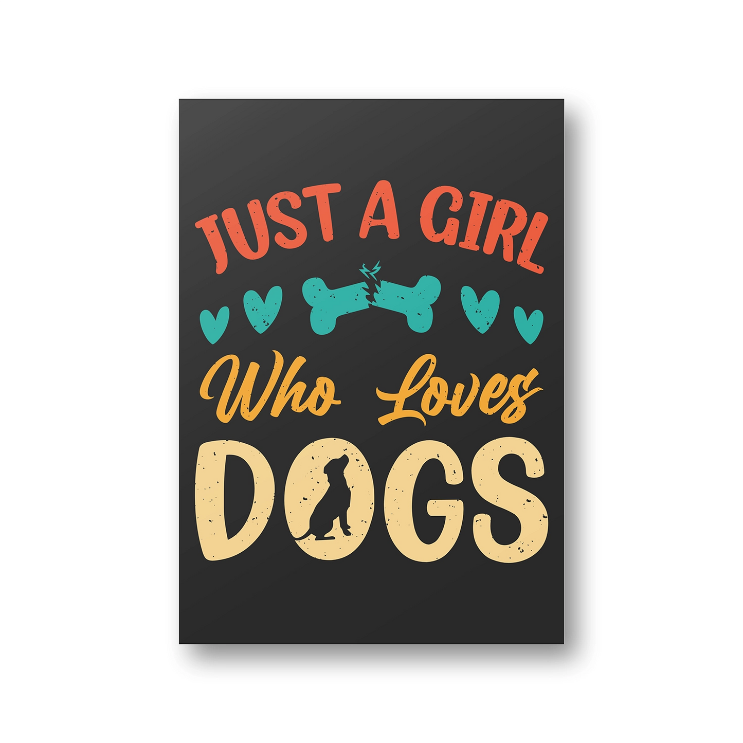 Girls Love Dogs Canvas Frame