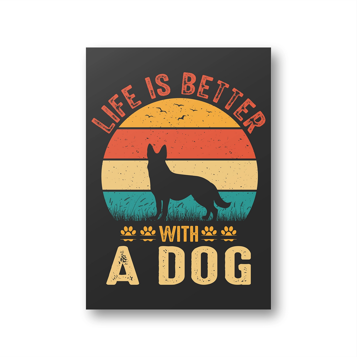Life With A Dog Canvas Frame