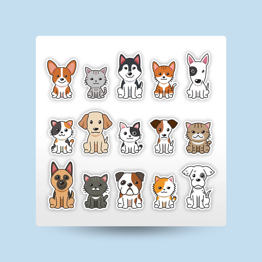 Cartoon Animals Kids Sticker Packs