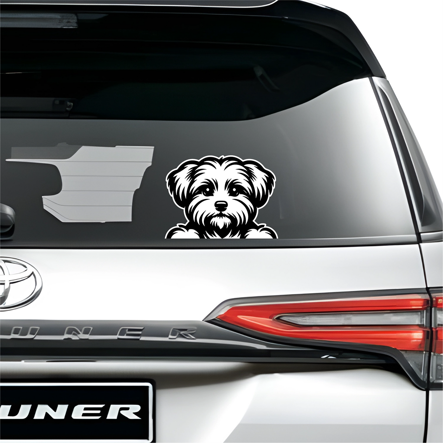 PeekaPup Maltese Car Decals