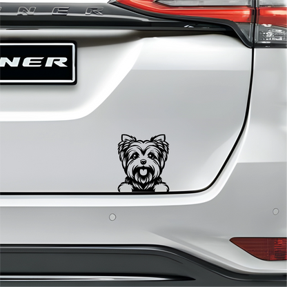 PeekaPup Yorkie Car Decals