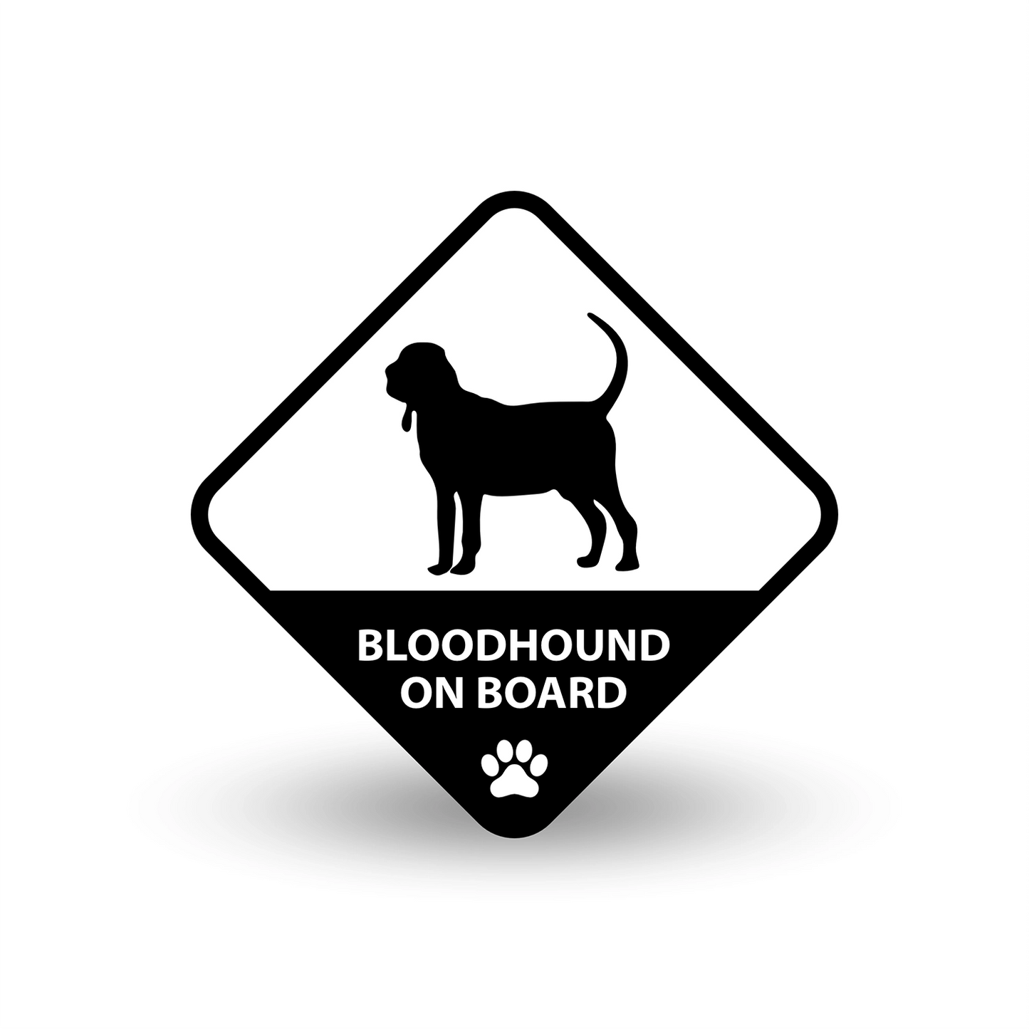 Bloodhound on Board Car Decal