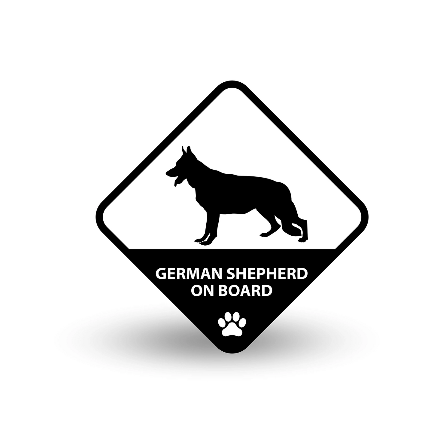 German Shepherd on Board Car Decal