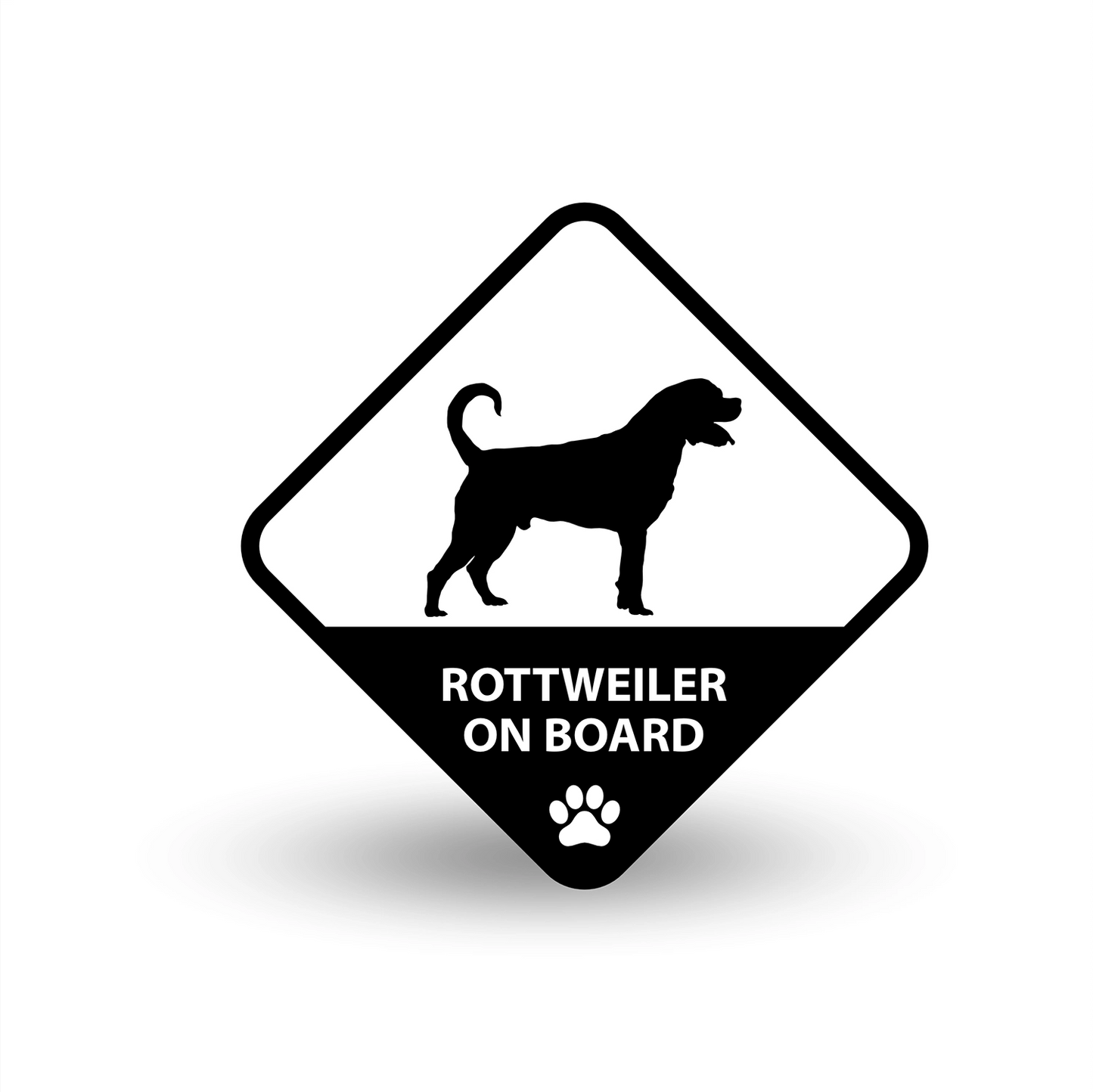 Rottweiler on Board Car Decal