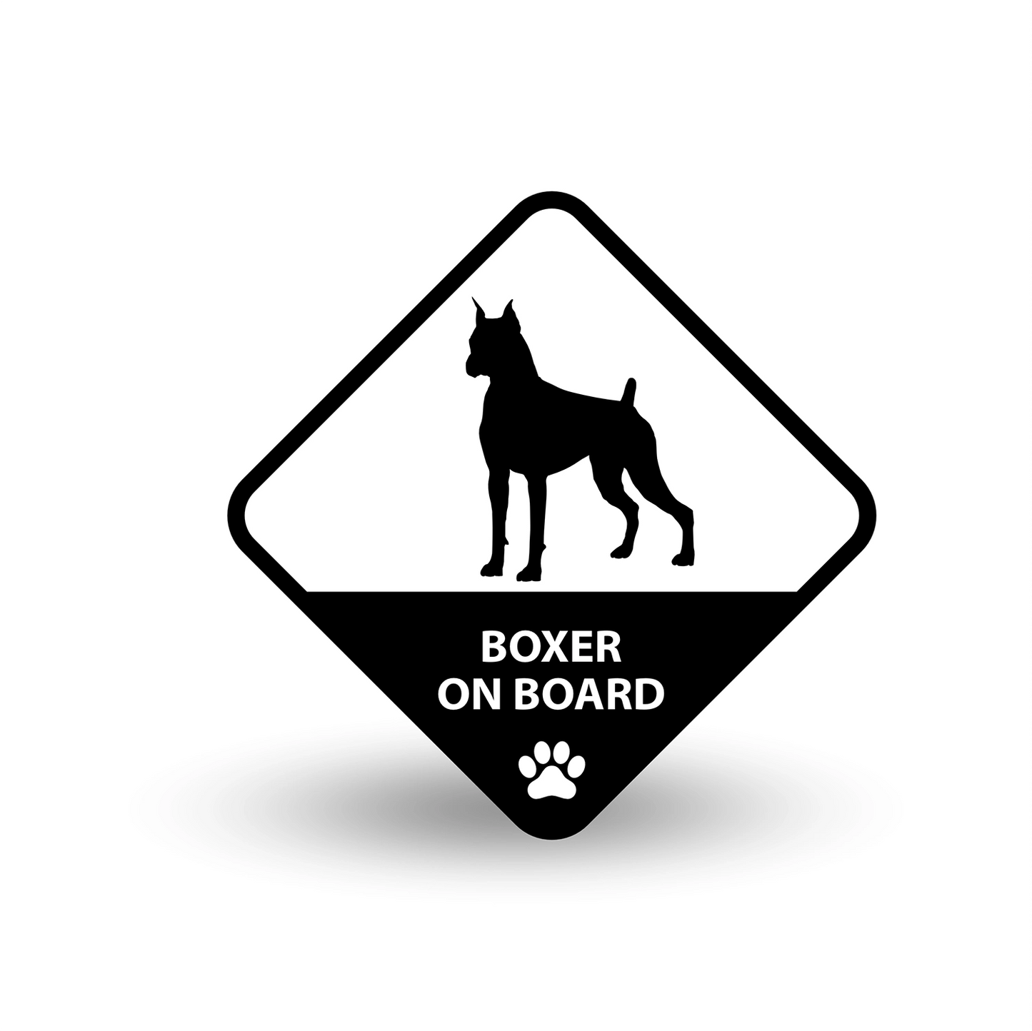 Boxer on Board Car Decal