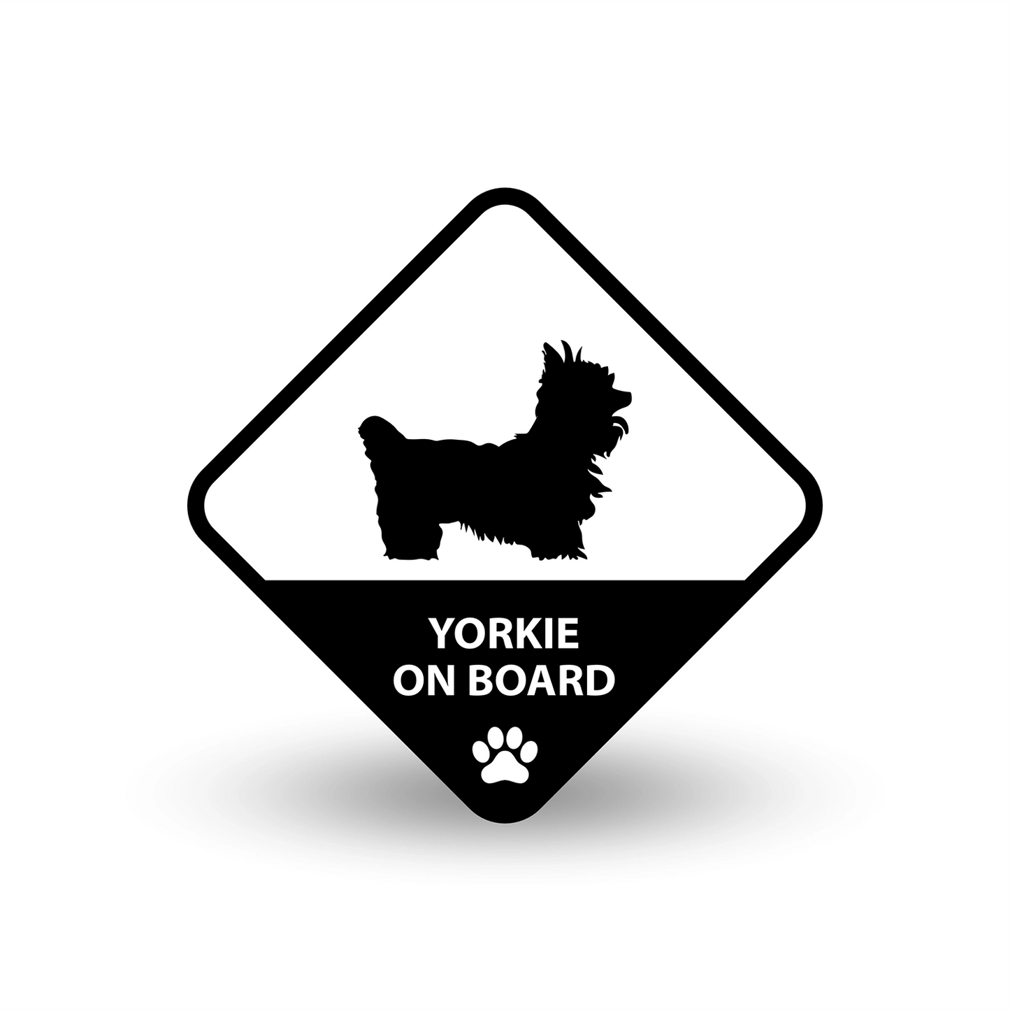 Yorkie on Board Car Decal